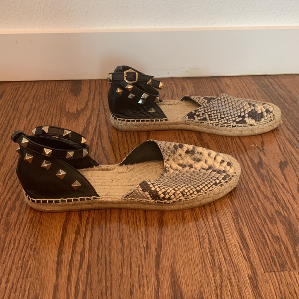 Ash Zania Snake Embossed Espadrille Sandals in Roccia, Sz 39 - Picture 5 of 13